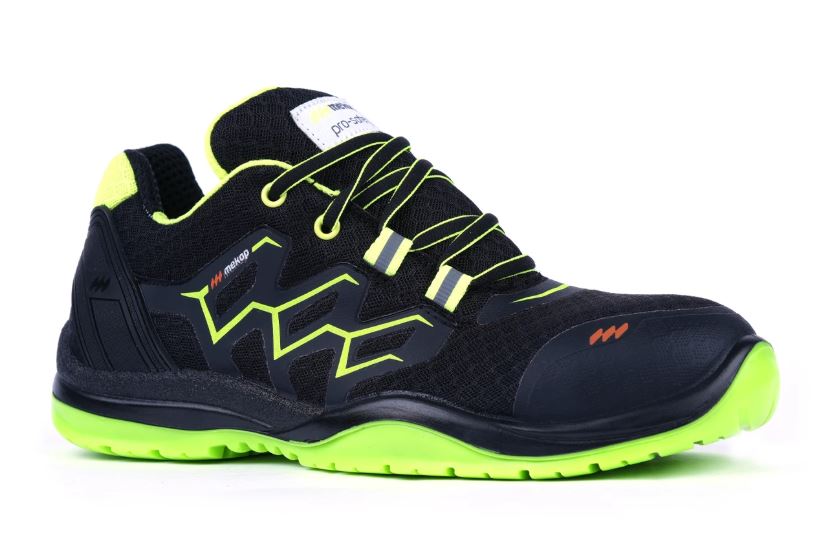 MEKAP RMK-91 NO:43 S1 FRESH MIKROFIBER DERI ALÜMINYUM BURUN SIYAH-YESIL AYAKKABI